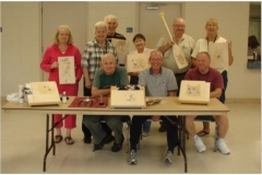 Jim Ward Seminar standing Nancy McKeown, Betty Baumgardner, Val Cardiff, Dale Aymer, Don Belfry. Pat Miller - Sitting Jim Ward, Herb Proudley & Dan Gardiner